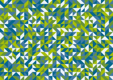 Kusursuz desen rastgele yeşil ve mavi çeyrek kareler Üretici Sanat arkaplan illüstrasyonu 