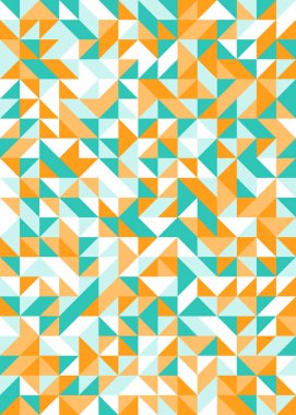 Kusursuz desen rastgele renkli çeyrek kareler Üretici Sanat arkaplan resimlemesi