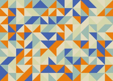 Kusursuz desen rastgele renkli çeyrek kareler Üretici Sanat arkaplan resimlemesi