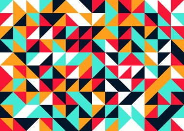 Kusursuz desen rastgele renkli çeyrek kareler Üretici Sanat arkaplan resimlemesi