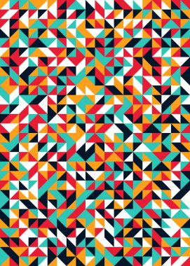 Kusursuz desen rastgele renkli çeyrek kareler Üretici Sanat arkaplan resimlemesi