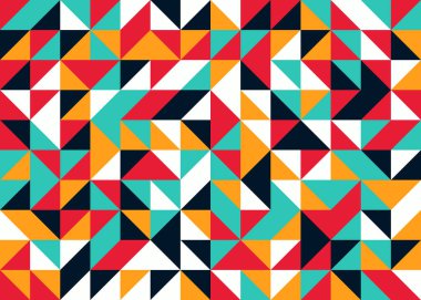 Kusursuz desen rastgele renkli çeyrek kareler Üretici Sanat arkaplan resimlemesi