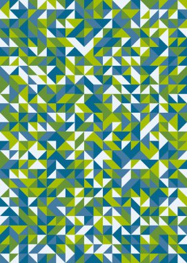 Kusursuz desen rastgele mavi ve yeşil çeyrek kareler Üretici Sanat arkaplan illüstrasyonu