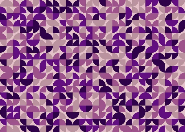 Padrão Sem Costura Aleatória Roxo Trimestre Círculos Generative Art Fundo —  Vetores de Stock