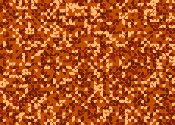 Seamless Pattern Random Orange Quarter Circles Generative Art Background Illustration — ストックベクタ