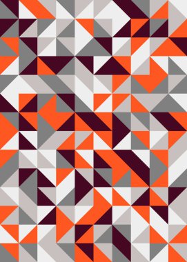 Seamless pattern random colored quarter squares Generative Art background illustration clipart