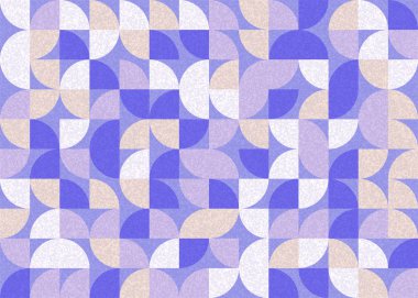 Seamless pattern random colored quarter circles Generative Art background illustration