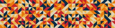 Seamless pattern random colored quarter circles Generative Art background illustration