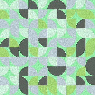 Seamless pattern random colored quarter circles Generative Art background illustration