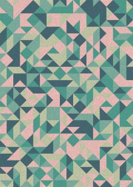 Rastgele yeşil elmaslı desen Üretken Sanat arkaplan illüstrasyonu