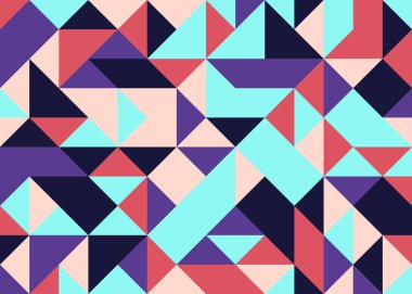 Pattern with random colored Diamonds Generative Art background illustration clipart