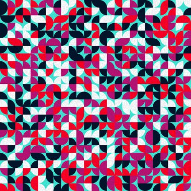 Kusursuz desen rastgele renkli çeyrek kareler Üretici Sanat arkaplan resimlemesi