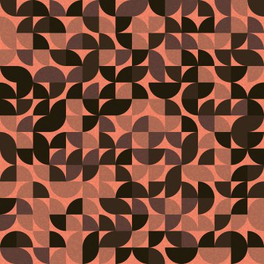 Seamless pattern random orange quarter squares Generative Art background illustration clipart