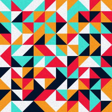 Kusursuz desen rastgele renkli çeyrek kareler Üretici Sanat arkaplan resimlemesi