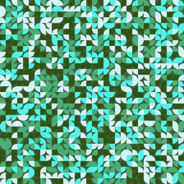 Kusursuz desen rastgele yeşil çeyrek kareler Üretici Sanat arkaplan illüstrasyonu
