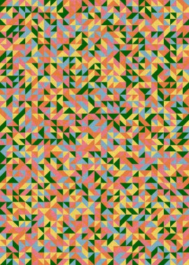 Kusursuz desen rastgele renkli çeyrek kareler Üretici Sanat arkaplan resimlemesi