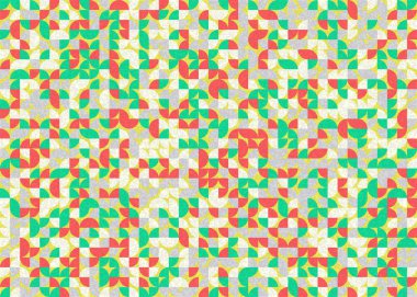 Seamless pattern random colored quarter circles Generative Art background illustration