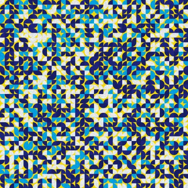 Kusursuz desen rastgele renkli çeyrek kareler Üretici Sanat arkaplan resimlemesi