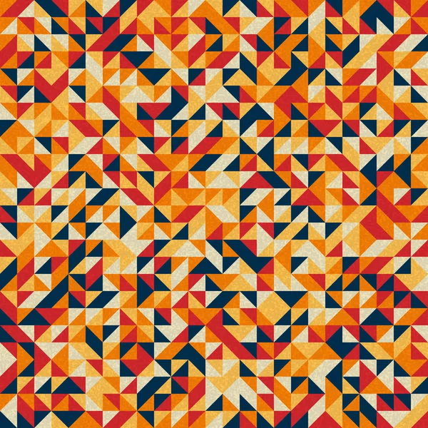 Nahtlose Muster Zufällige Orange Viertel Quadrate Generative Kunst Hintergrund Illustration — Stockvektor