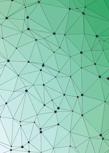 Green Gradient Geometric Polygonal Textured Background — Stock Vector