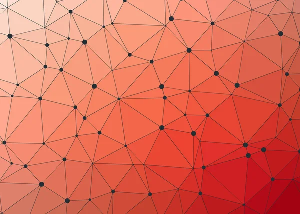 オレンジ色のグラデーション幾何学的なポリゴン テクスチャの背景 — ストックベクタ