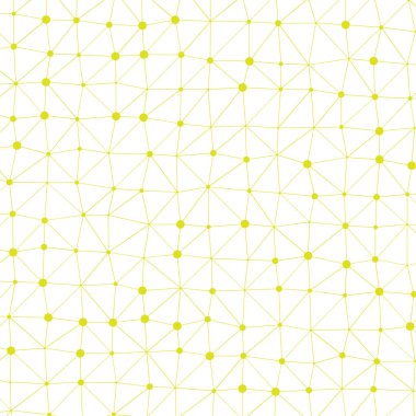 soyut çokgen düşük poli deseni ile bağlı çizgiler ve beyaz arkaplan üzerindeki noktalar