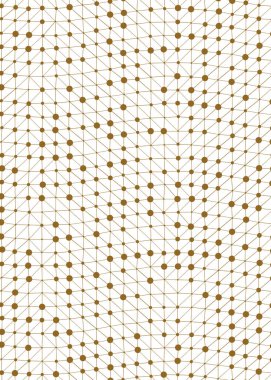 soyut çokgen düşük poli deseni ile bağlı çizgiler ve beyaz arkaplan üzerindeki noktalar