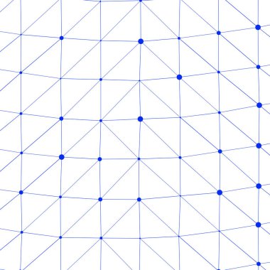 soyut çokgen düşük poli deseni ile bağlı çizgiler ve beyaz arkaplan üzerindeki noktalar