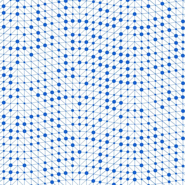 Abstraktes Polygonales Low Poly Muster Mit Verbundenen Linien Und Punkten — Stockvektor