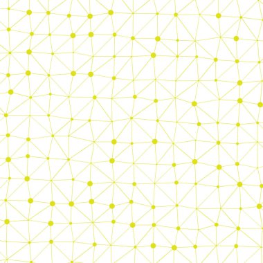 soyut çokgen düşük poli deseni ile bağlı çizgiler ve beyaz arkaplan üzerindeki noktalar