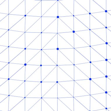 soyut çokgen düşük poli deseni ile bağlı çizgiler ve beyaz arkaplan üzerindeki noktalar