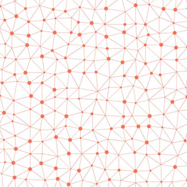 soyut çokgen düşük poli deseni ile bağlı çizgiler ve beyaz arkaplan üzerindeki noktalar