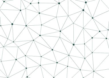 soyut çokgen düşük poli deseni ile bağlı çizgiler ve beyaz arkaplan üzerindeki noktalar