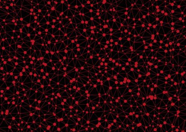 soyut çokgen düşük poli deseni ile bağlı çizgiler ve siyah arkaplan üzerindeki noktalar