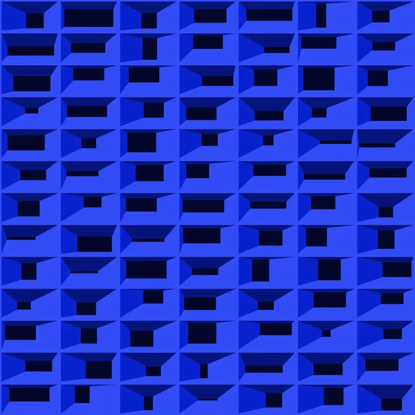 Abstrakte Blaue Struktur Blockiert Generative Kunst Hintergrund Illustration — Stockvektor