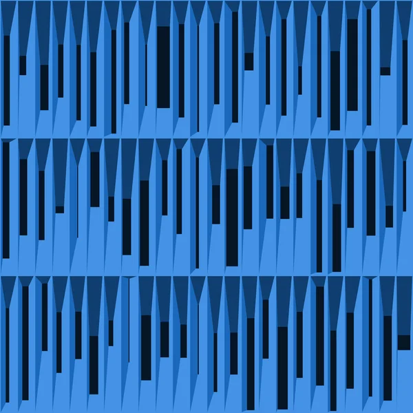 Abstrait Bleu Structure Blocs Art Génératif Fond Illustration — Image vectorielle