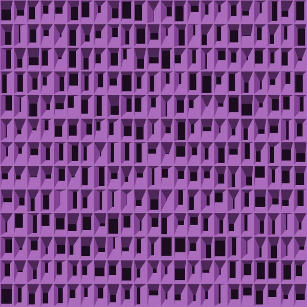 抽象的な紫色の構造ブロック Generative Art Backageイラスト — ストックベクタ