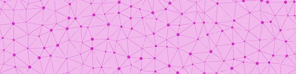 Абстрактный Многоугольный Низкополюсный Рисунок Соединенными Линиями Точками Розовом Фоне — стоковый вектор