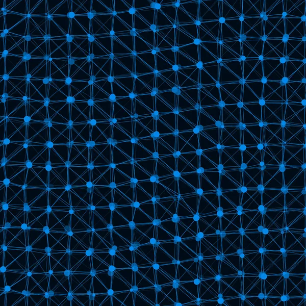 色彩斑斓背景上带有蓝色连接线和点的低多边形多模式抽象 — 图库矢量图片