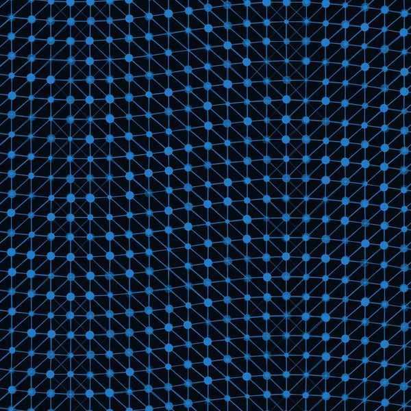 Abstraktní Polygonální Nízký Poly Vzor Modrými Tečkami Barevném Pozadí — Stockový vektor
