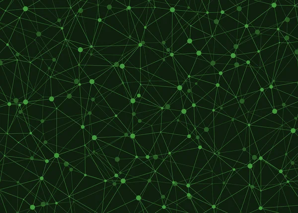Абстрактный Многоугольный Низкополигональный Рисунок Зелеными Точками Красочном Фоне — стоковый вектор