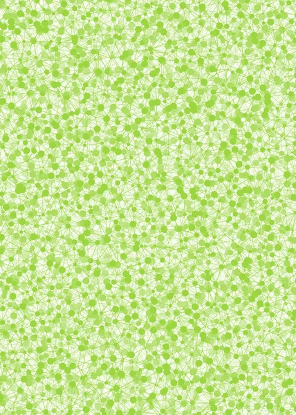 抽象的な多角形の低ポリパターンでカラフルな背景に緑の点があり — ストックベクタ