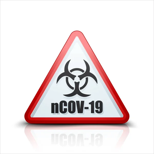 Ncov Biohazard Danger Sign Illustration — Stock Vector