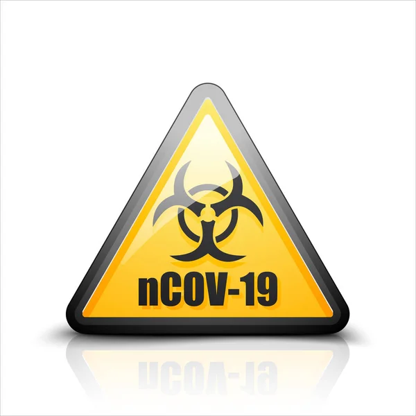 Ncov Biohazard Danger Sign Illustration — Stock Vector