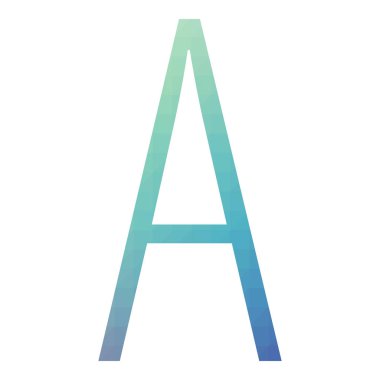 Bir Char Soyut Üçgenleştirme Gradyan Üretici Sanat karakteri çizimi