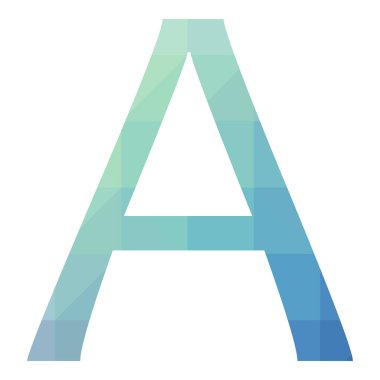 Bir Char Soyut Üçgenleştirme Gradyan Üretici Sanat karakteri çizimi