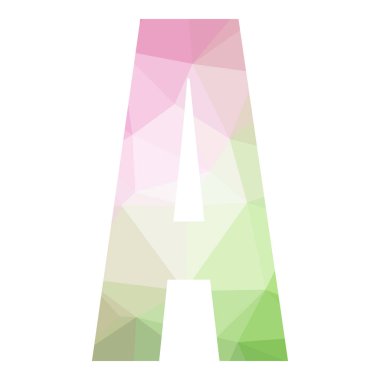 Bir Char Soyut Üçgenleştirme Gradyan Üretici Sanat karakteri çizimi