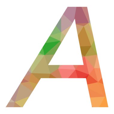 Bir Char Soyut Üçgenleştirme Gradyan Üretici Sanat karakteri çizimi