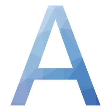 Bir Char Soyut Üçgenleştirme Gradyan Üretici Sanat karakteri çizimi