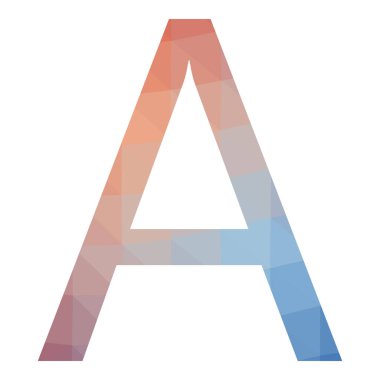 Bir Char Soyut Üçgenleştirme Gradyan Üretici Sanat karakteri çizimi